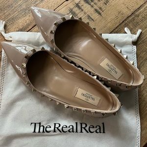 Valentino Shoes Patent Rockstud Ballet Flat